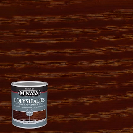 PolyShades Semi-Transparent Gloss Mission Oak Oil-Based Polyurethane Stain And Polyurethane F